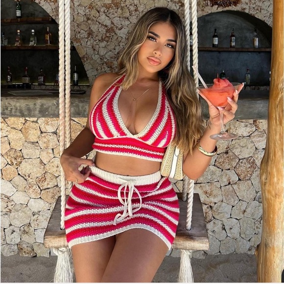 Crochet Mini Skirt Set - Picture 1 of 4